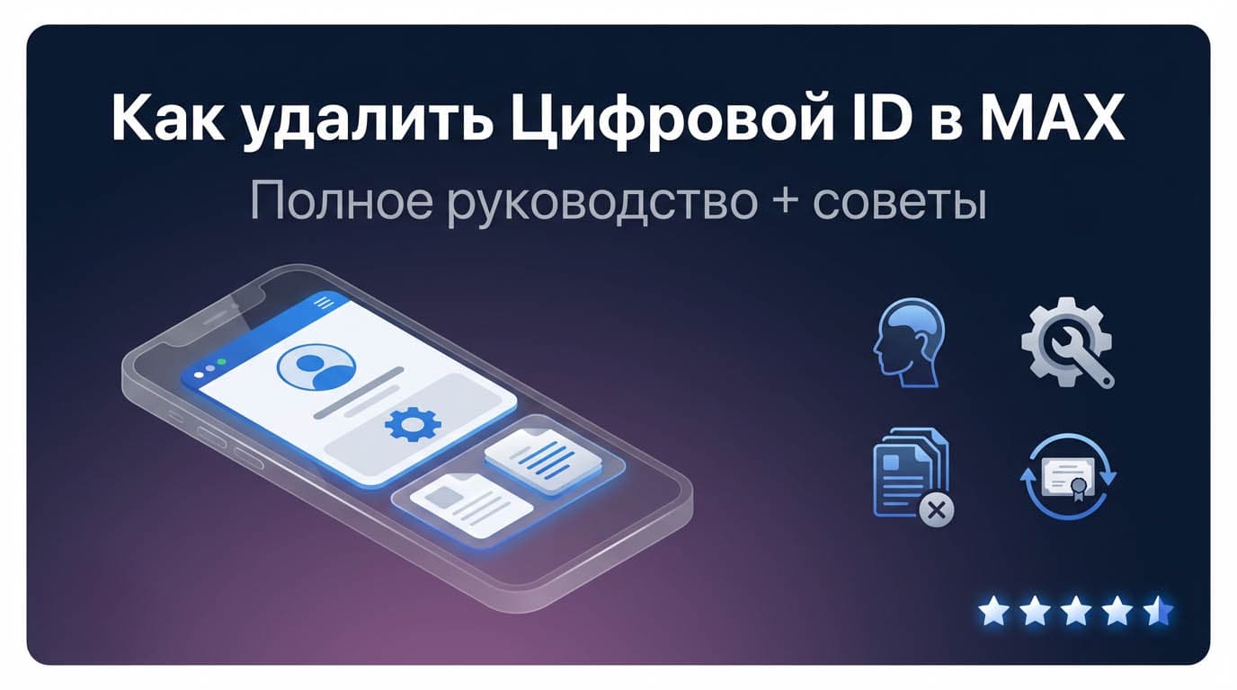 Как удалить Цифровой ID в MAX